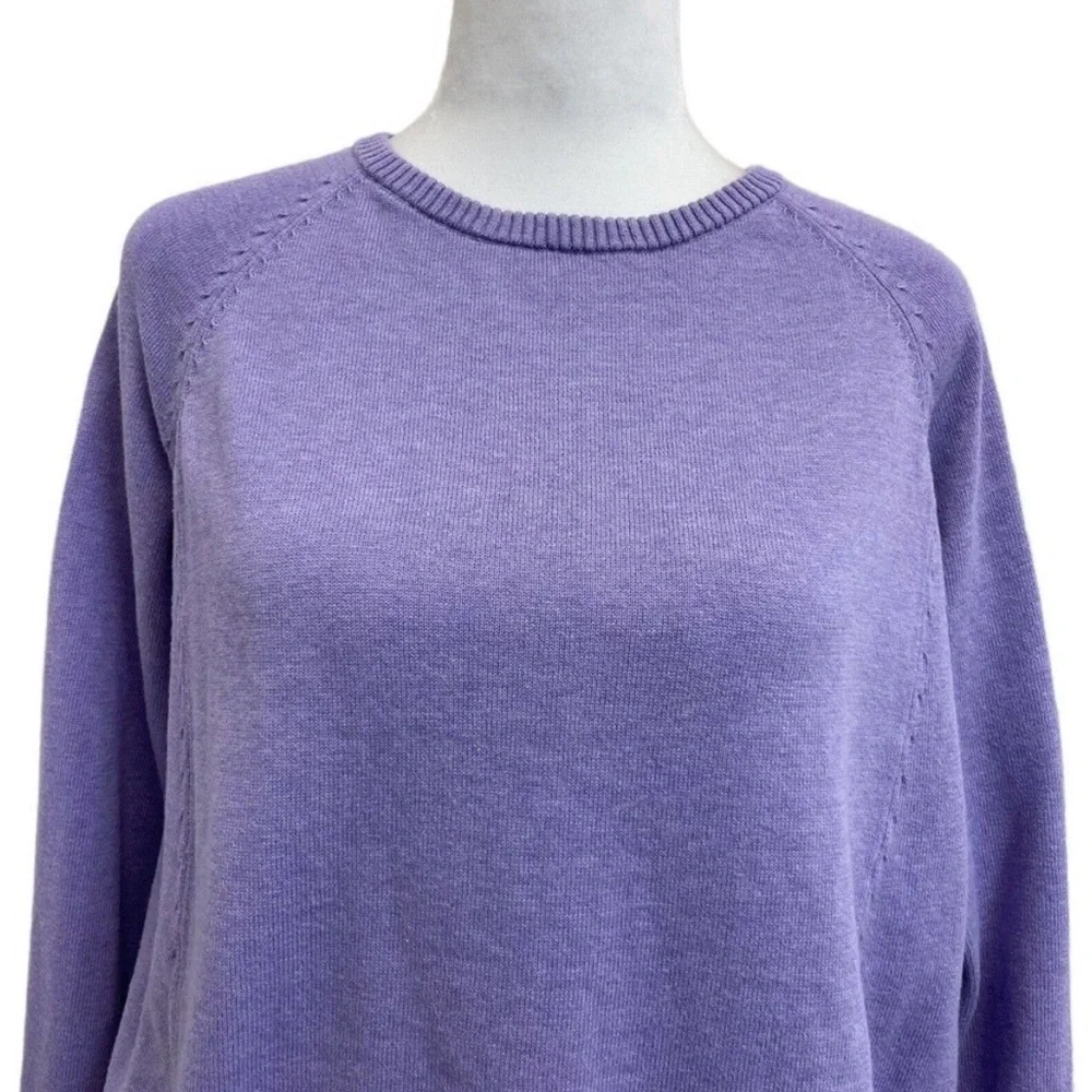 Gorman 100% Organic Cotton Purple Casual Pullover Sweater